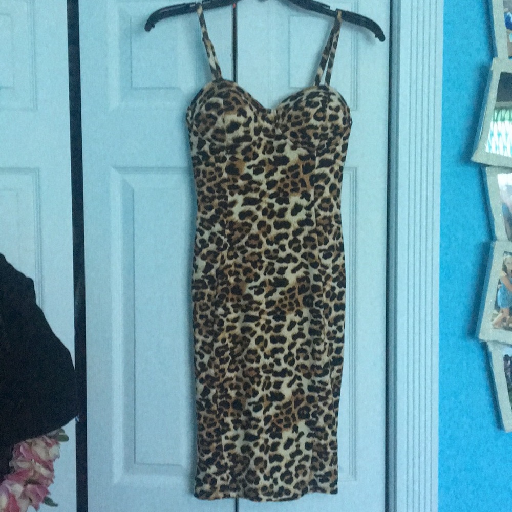 Cheetah Cami strap dress